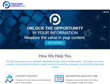 Tablet Screenshot of precisioncontent.com